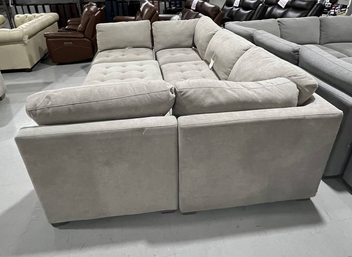 Tisdale Modular Sectional 6-piece Boucle with Storage Ottoman