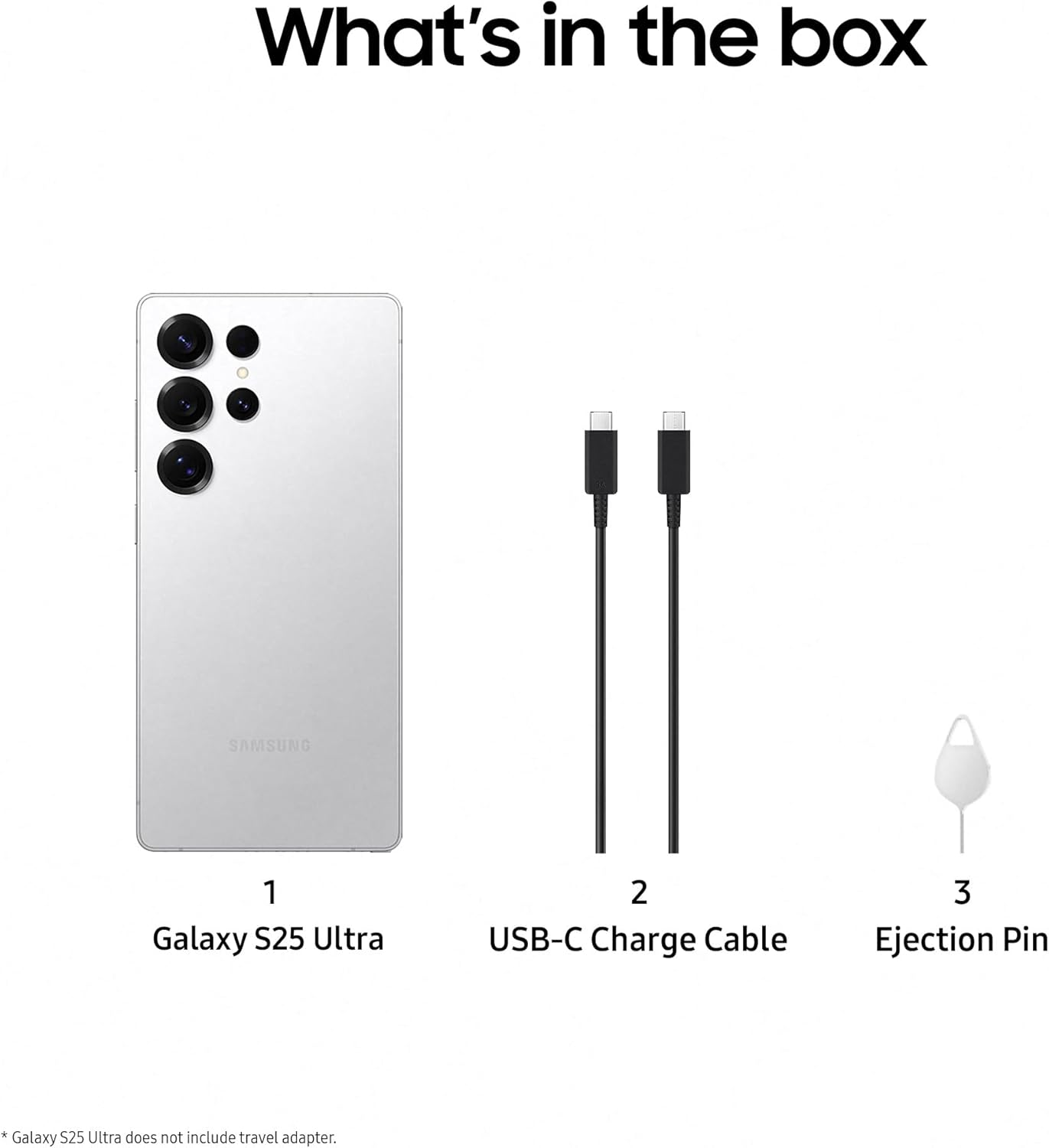 Samsung Galaxy S25 Ultra AI Smartphone, Galaxy AI, 12GB Memory, 512GB Storage, 200MP Camera, S Pen Included, Titanium Black, 3 Year Manufacturer Extended Warranty