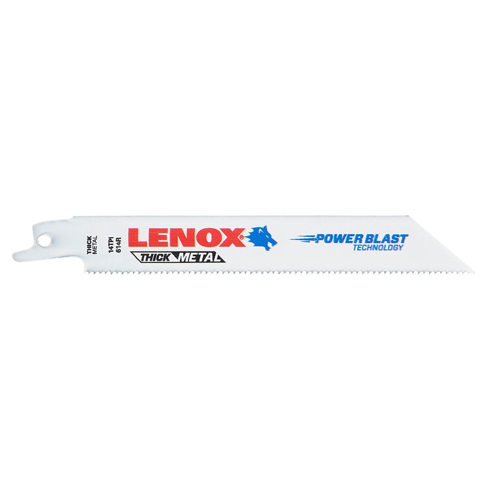 LENOX 6" 14TPI POWER BLAST Bi-Metal Reciprocating Saw Blade - 5 Piece  20564614R