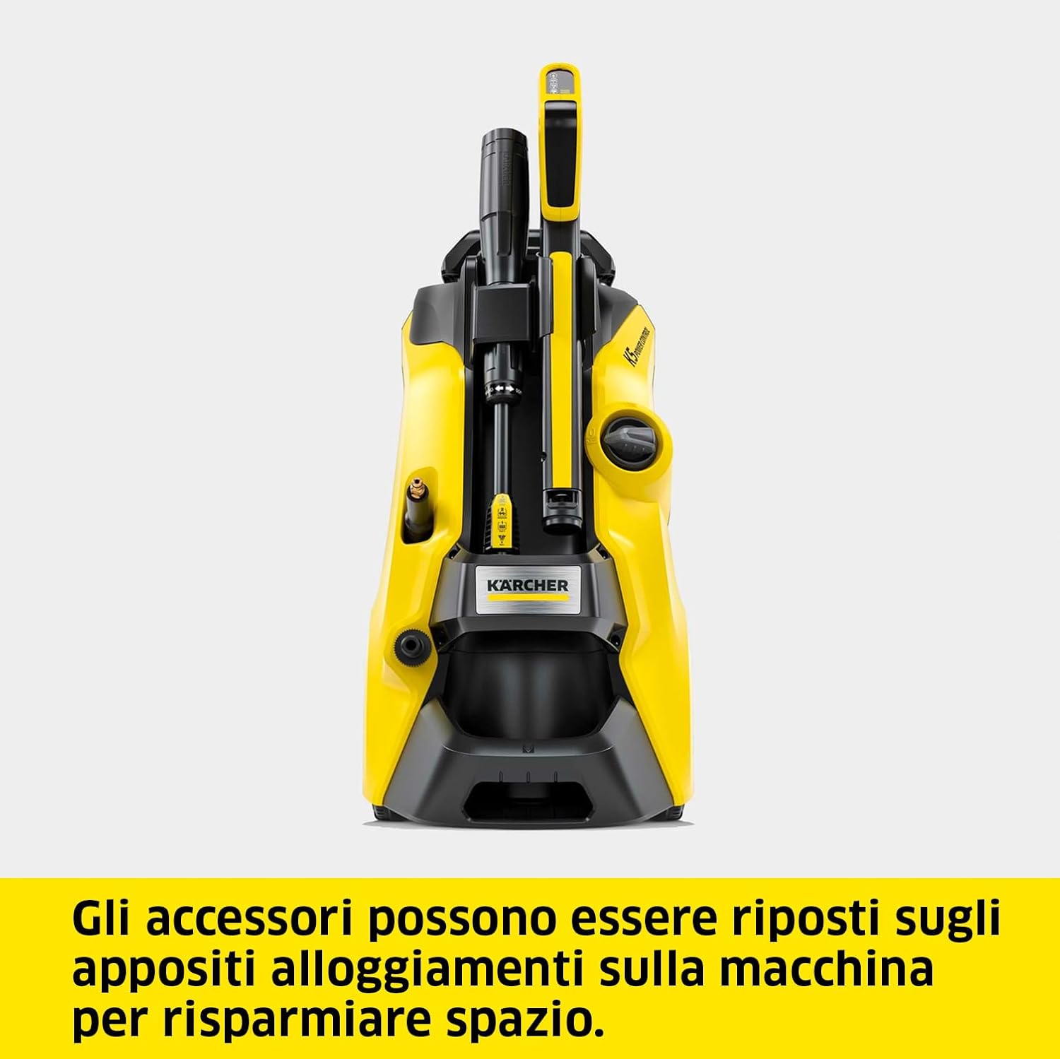Kärcher K 5 Power Control - Idropulitrice ad Alta Pressione con Power Control,1800W, 145 bar, Idropulitrice elettrica professionale acqua fredda, 2 accessori e pistola LED, Giallo/Nero