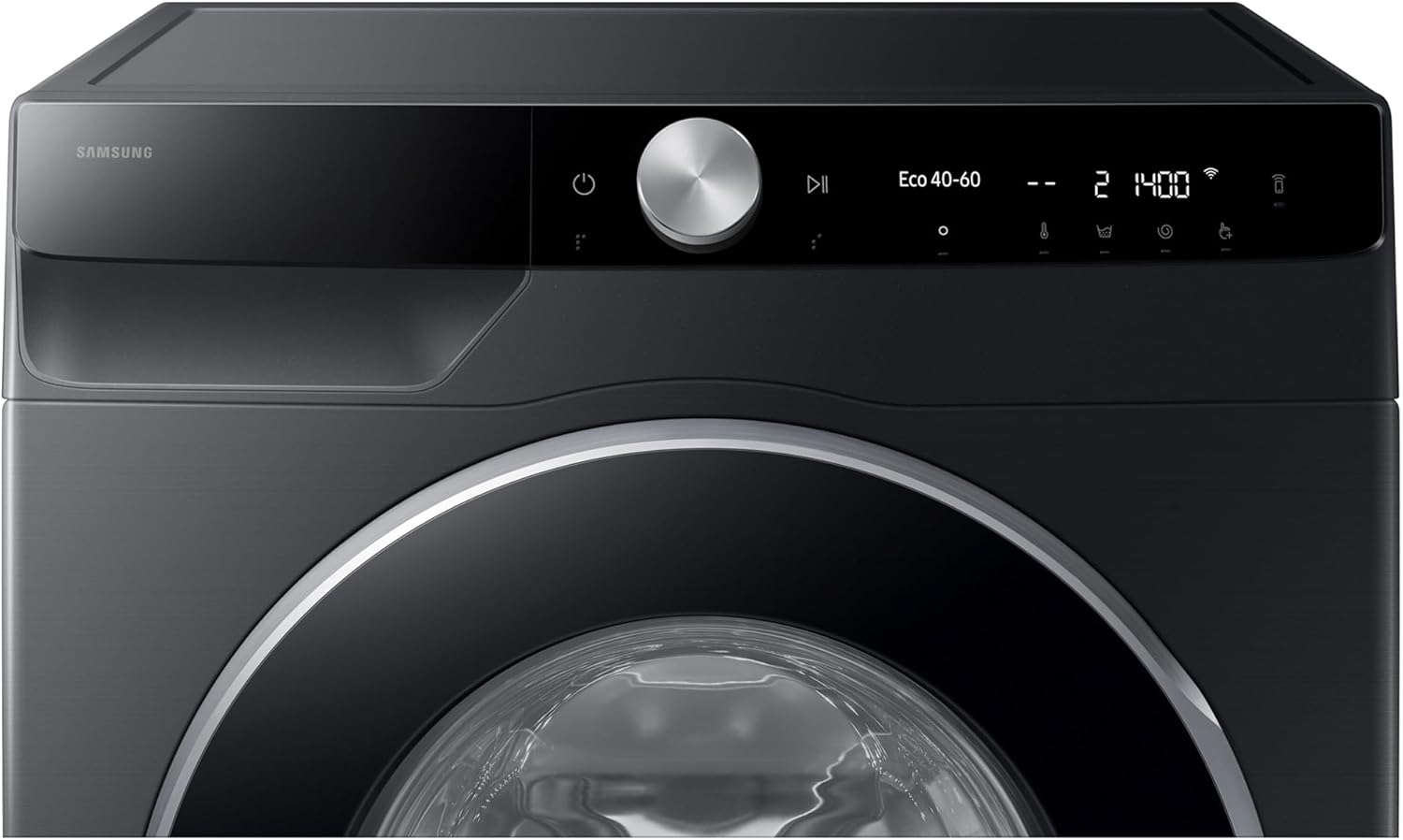 Samsung Series 6 AI Energy Washing Machine, 9kg, 1400rpm, Black, WW90DG6U25LBU1 [Energy Class A]