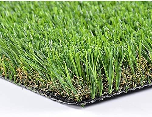 Synthetic Lawn Turf Realistic Fake Grass Garden 4 Shades of Color Synthetic Turf Anti-UV Non-Toxic Draining Ideal for Swimming Pool Terrace Play Areas Driveways (20mm 1x5mt 5m2)