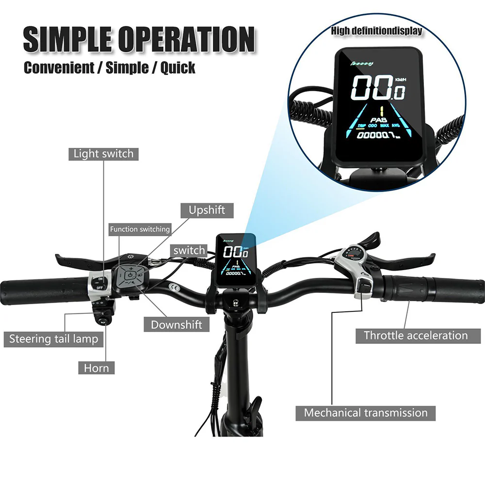 CMACEWHEEL Y20 750W 20 Step-Through klapprad Elektrisches Fat Bike