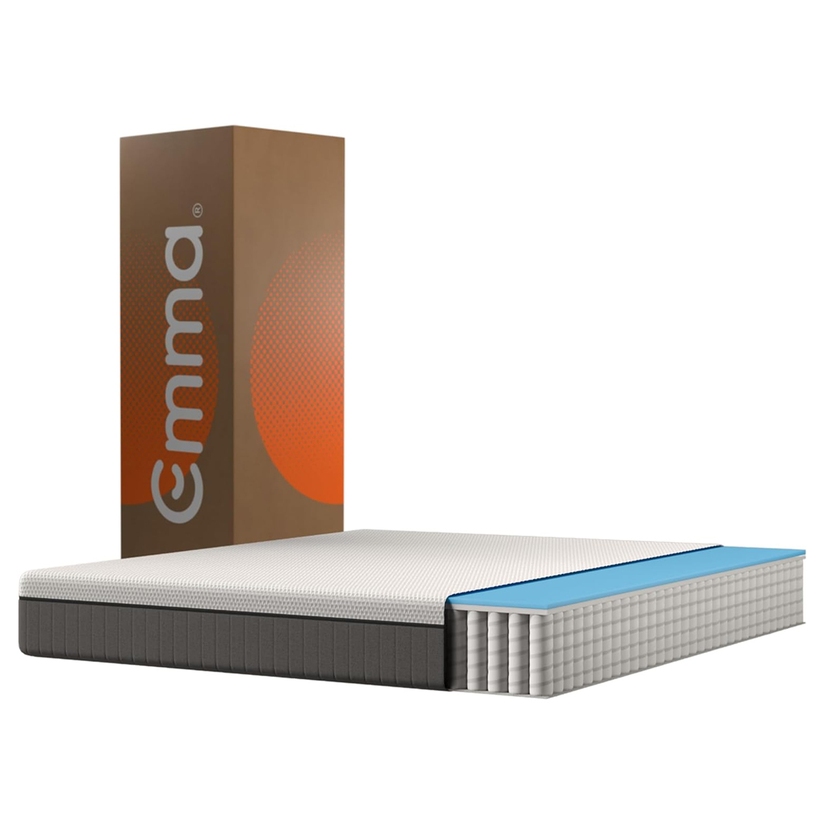 Emma Hybrid II Mattress | Memory Foam and Pocket Springs | 140 x 190 cm | Height 25 cm | Medium Firm (H7) | 7 Zone Support | Ergonomic | Ultra-Breathable | Durable | Washable Cove