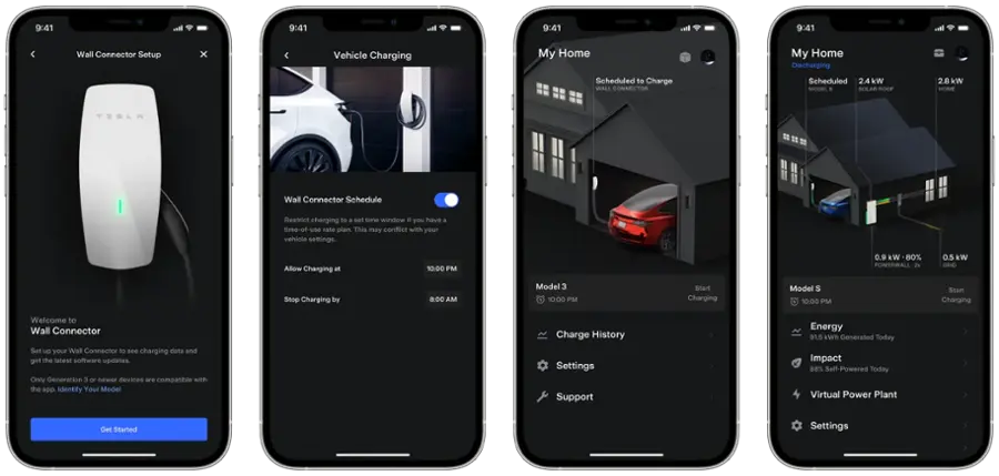 Tesla Tesla - Universal Wall Connector Level 2 Hardwired Electric Vehicle (EV) Charger – up to 48A– 24’ - White