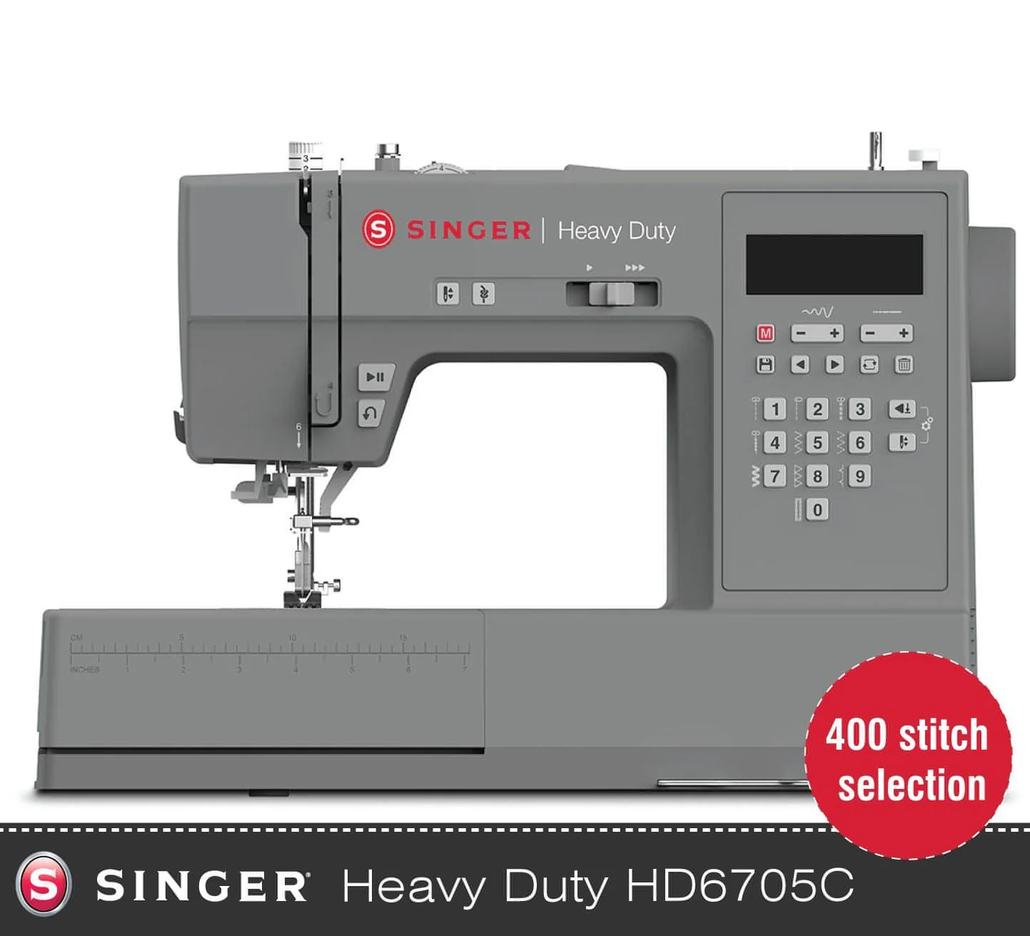 Singer Heavy Duty HD6705 Sewing Machine * latest 2025 model * - 60% stronger and 30% faster - 400 stitch applications with letter and number sewing