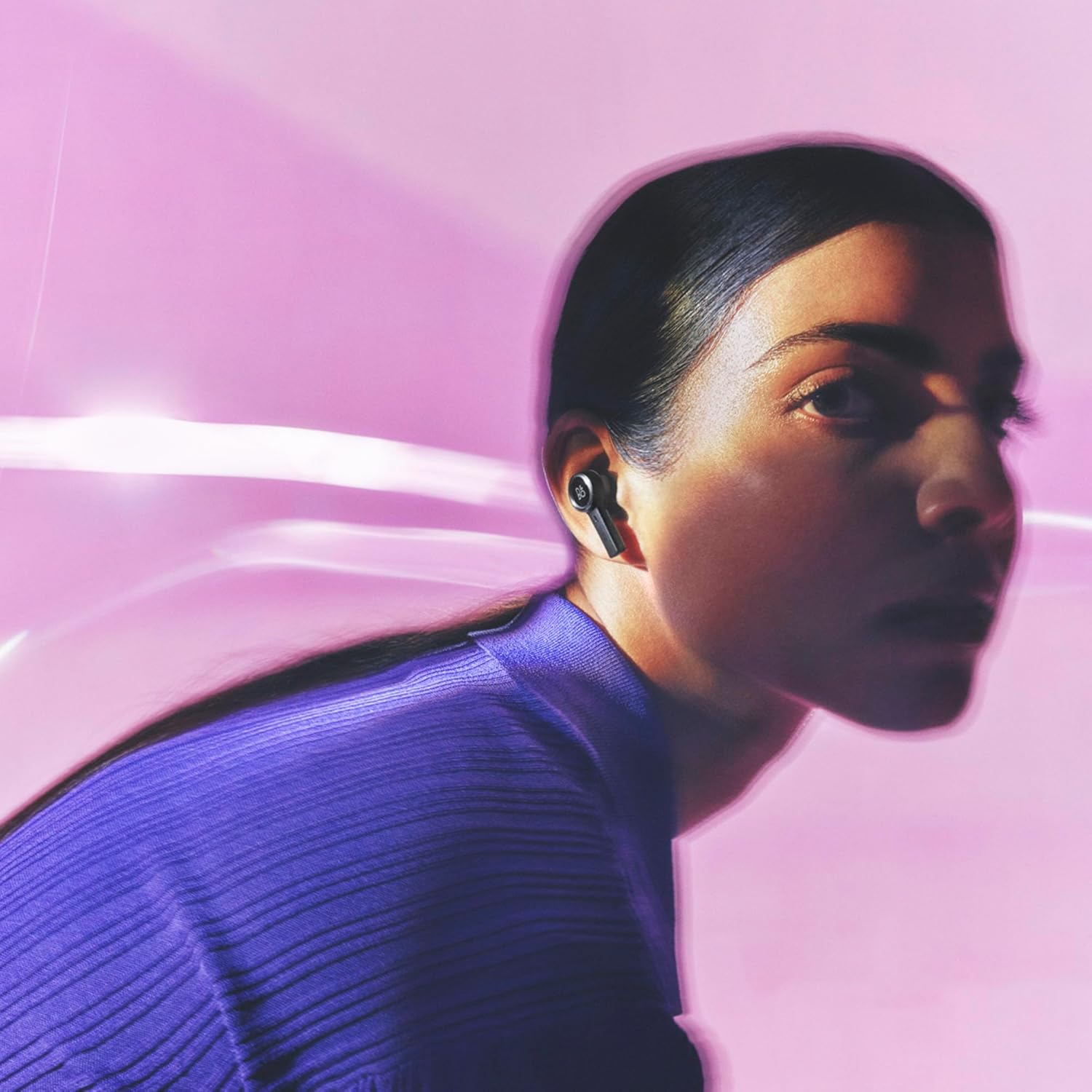 Bang & Olufsen Beoplay EX - High-end Wireless Bluetooth Noise Cancelling Earphones, Playtime Up to 28 Hours, Waterproof Earbuds for Work, Sport and Play with Charging Case - Black Anthracite