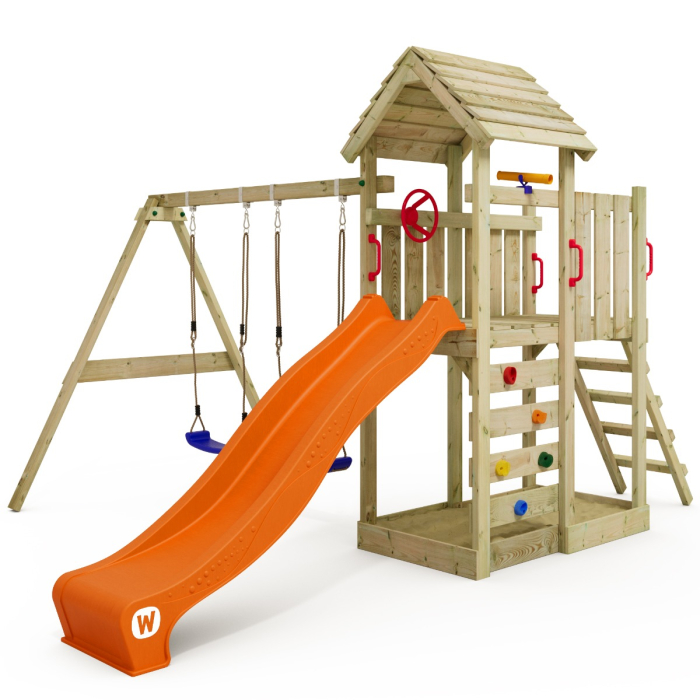Climbing frame with wooden roof Wickey MultiFlyer