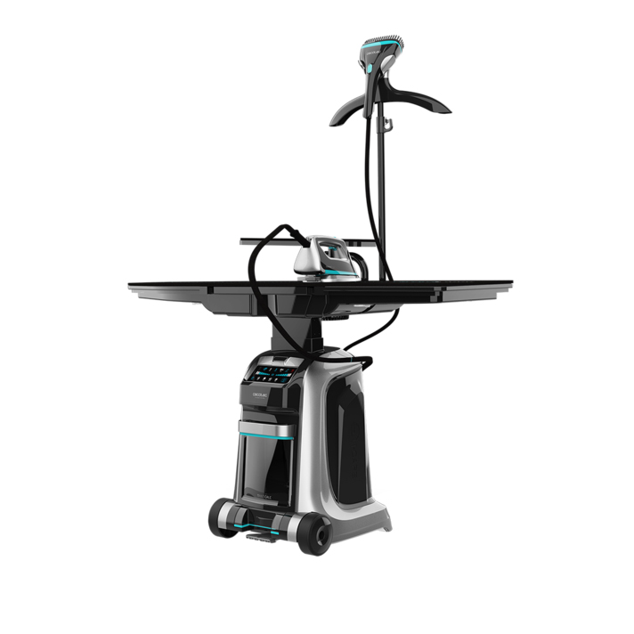 Centrale vapeur intelligente Total Iron 10100 Pro. Centrale vapeur intelligente, défroisseur et horizontal, aspiration et soufflerie, 5 programmes pour 5 tissus, 220 g/min et 5 bars