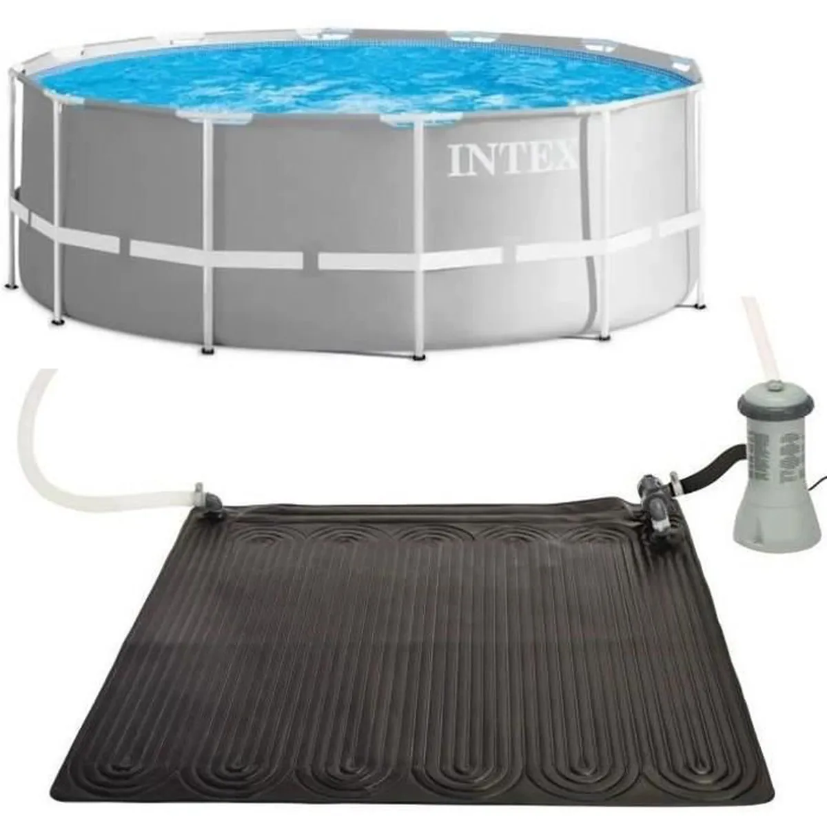 Kit piscine prism frame ronde tubulaire (ø)3,66 x (h)1,22m et pédiluve