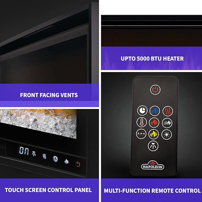 Napoleon Alluravision Slim 50 inch Wall Mount Electric Fireplace