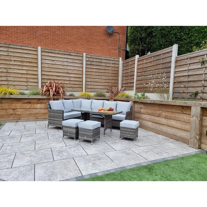 Auberta Wicker 9 - Person Garden Lounge Set