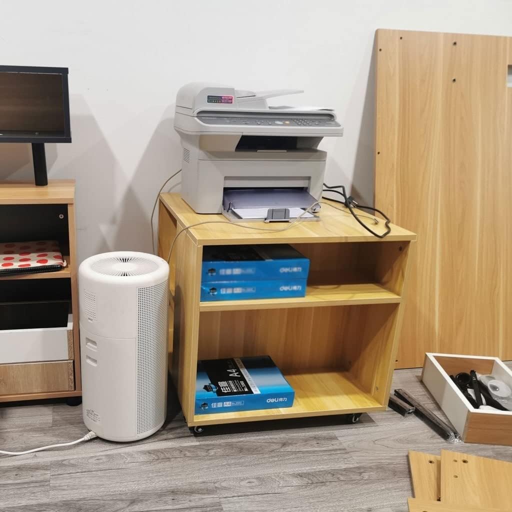 Drucker Regal Druckerständer, abnehmbares Lagerregal, Lagerschrank, Aktenregal, 23,62-Zoll-Druckerständer mit Rädern, Bücherregal für Büro, Schlafzimmer und Küche, Desktop-Druckerständer (Farbe: B)
