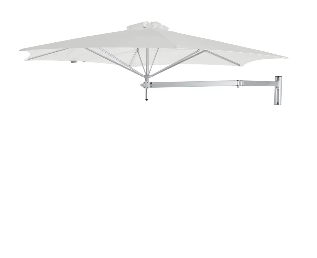 Umbrosa Paraflex Wall mounted umbrella round 3 m with beige canopy and neo arm 2 m