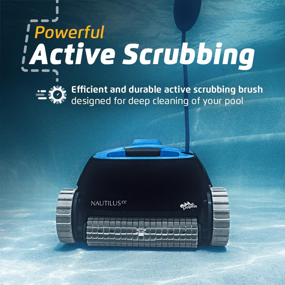 Dolphin Nautilus CC Automatic Robotic Pool Vacuum Cleaner Wall Climbing Scrubber Brush