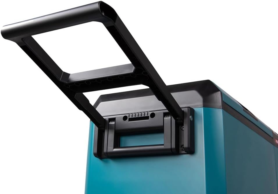 Makita 40V Battery Cooling and Heat Box, 29L Portable Refrigerator, Turquoise, IPX4 Water Resistant, Compressor Cooling System, Bottle Opener, Deep Discharge Protection