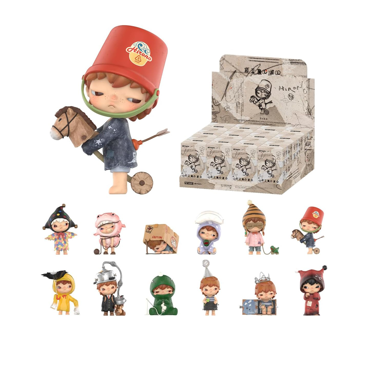 POP MART Hirono Echo Series Figures Pop d’Action Figurines Anime de Jouet Figure à Collectionner Cadeaux Créatifs Whole Set