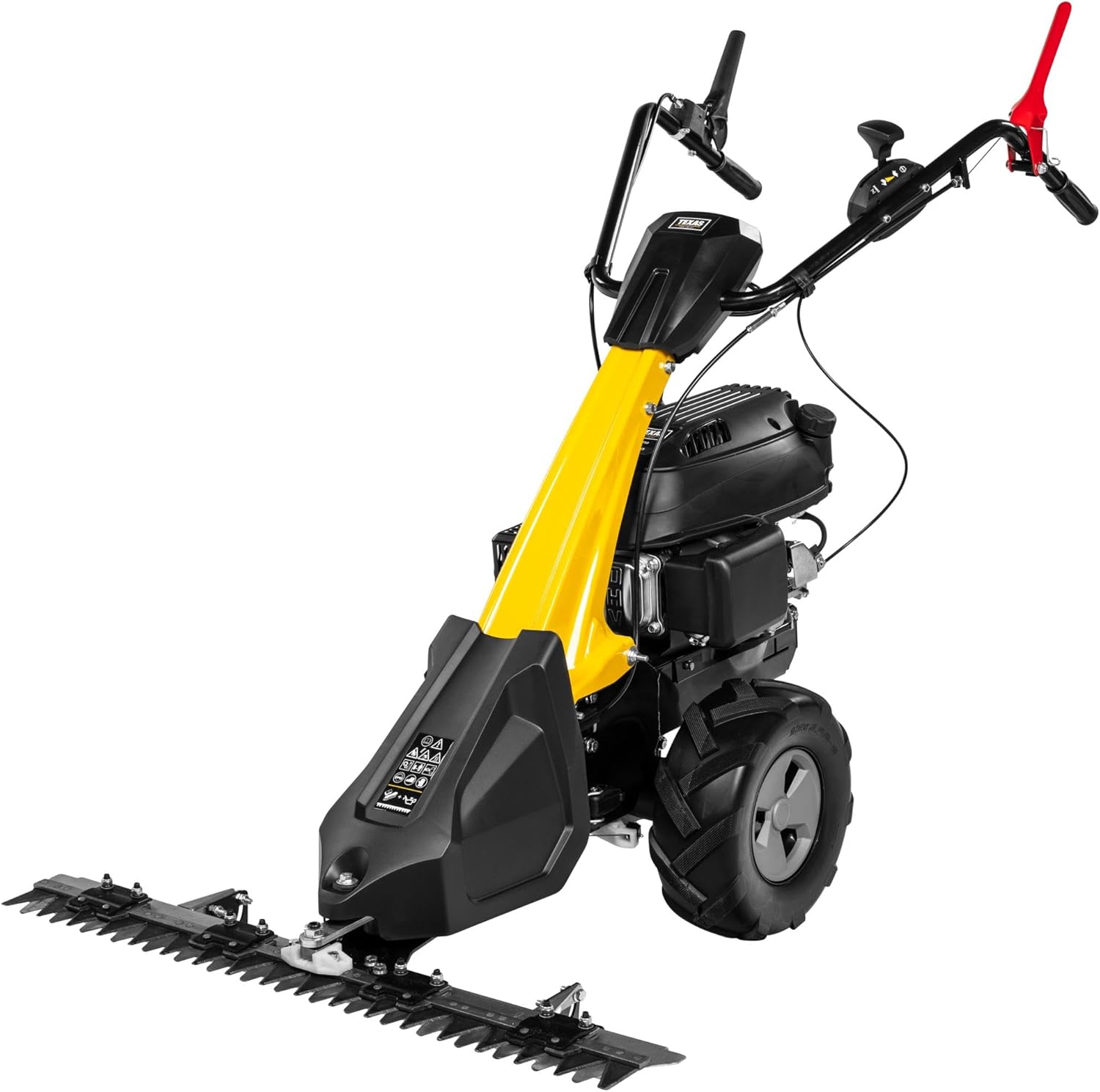 TEXAS Professional Petrol Beam Mower CB8750 Meadow Mower High Grass Mower Lawn Mower with Wheel Drive | Cutting Width 870 mm | 196 cc Engine | 4-stroke Motor | 4200 Watt | Suitable for Commercial Use