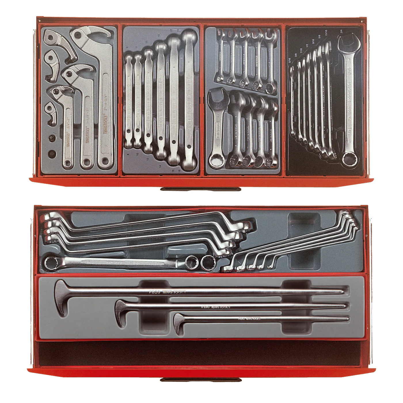 Teng Tools 1001-Piece Black Mega Master Hybrid Hand Tool Set - TCMM1001BK