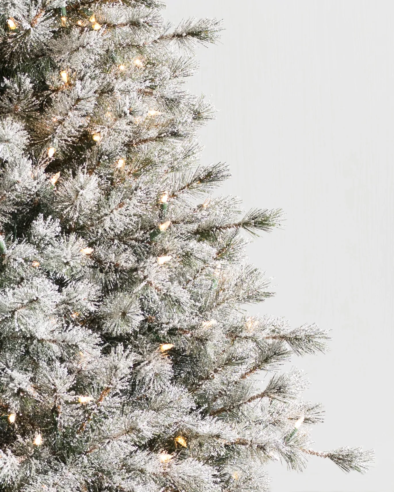 Alsatian snow-covered artificial Christmas trees