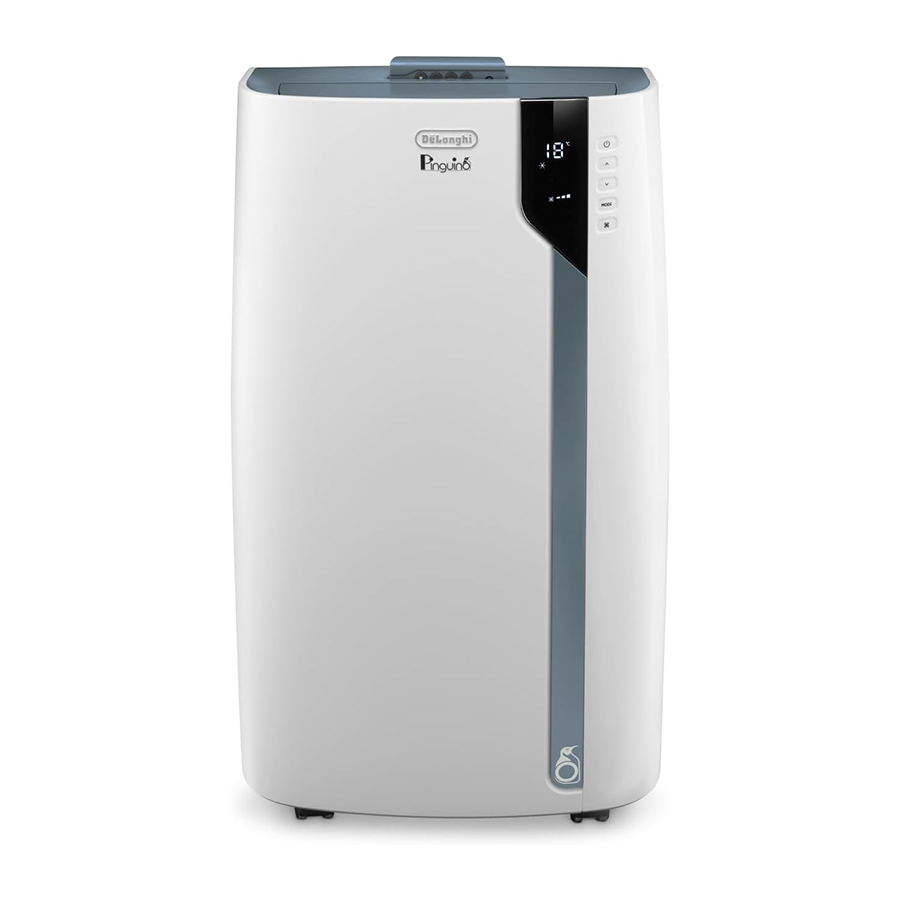 De'Longhi Pinguino PAC EX105 Mobile Air Conditioner with EcoRealFeel Technology, 10,000 BTU/h, for Rooms up to 100 m³, Dehumidification & Ventilation Function, 24-Hour Timer, Energy Efficiency Class [Energy Class A+++]