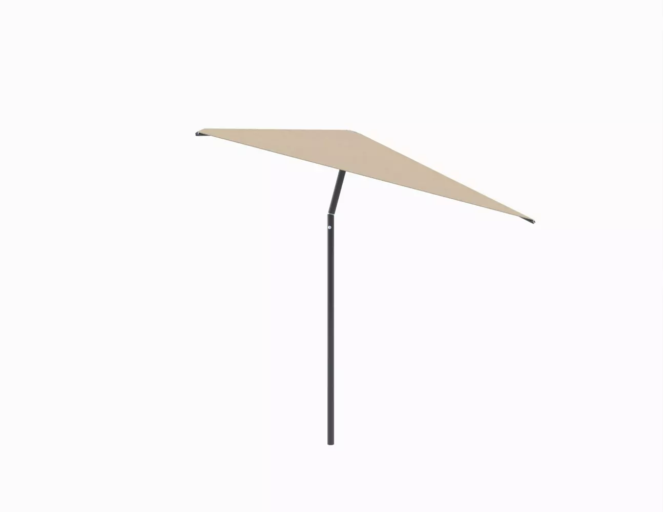 Umbrosa Nata center post umbrella with tilt square 2.3m with beige canopy and black frame