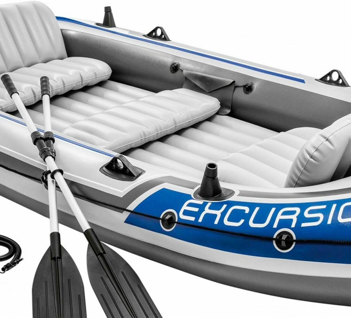 Intex Excursion Inflatable Boat Set with Aluminium Oars and Pump, 5 Person