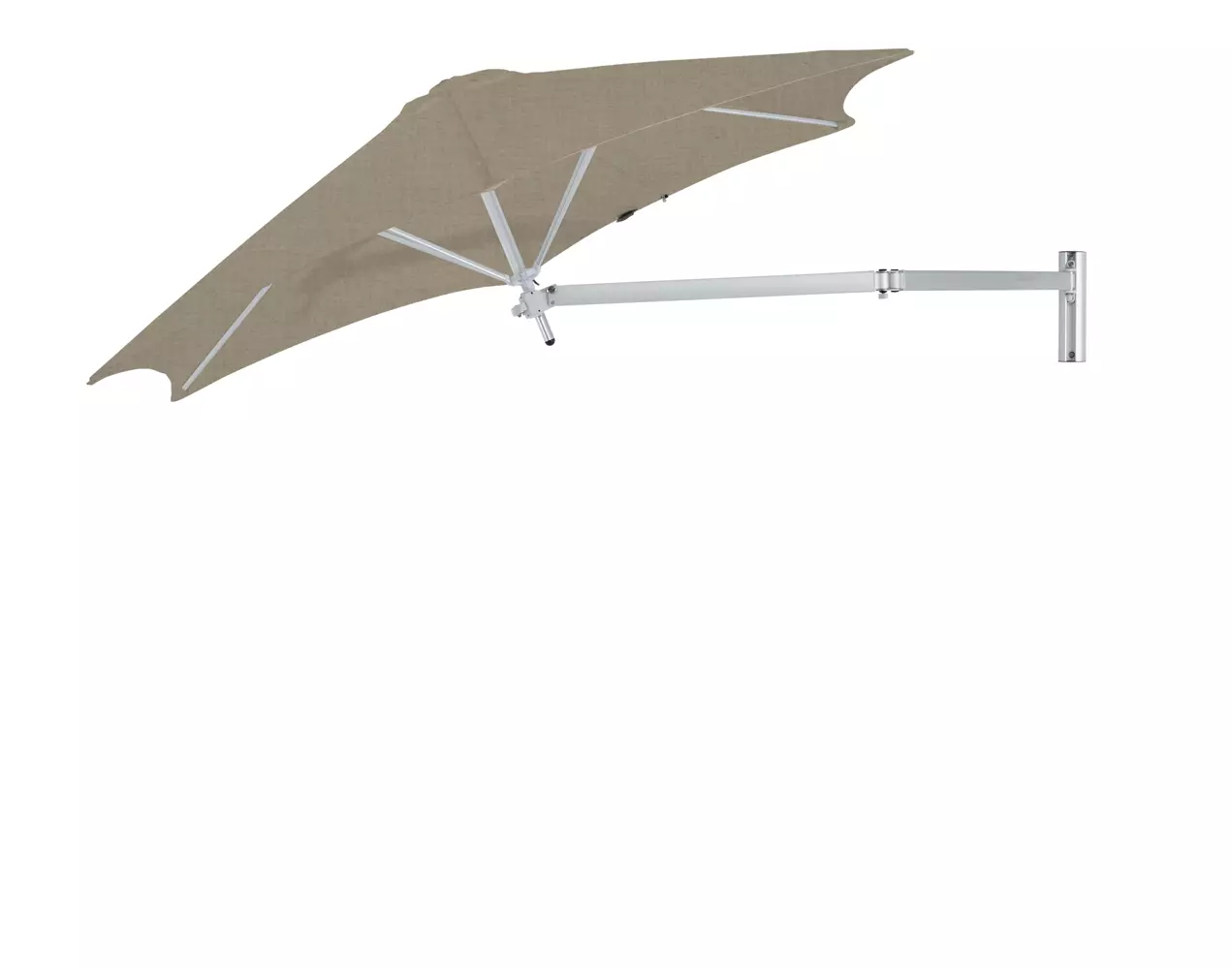 Umbrosa Paraflex Wall mounted umbrella round 2.7 m with army green canopy and neo arm 2 m Back to overview