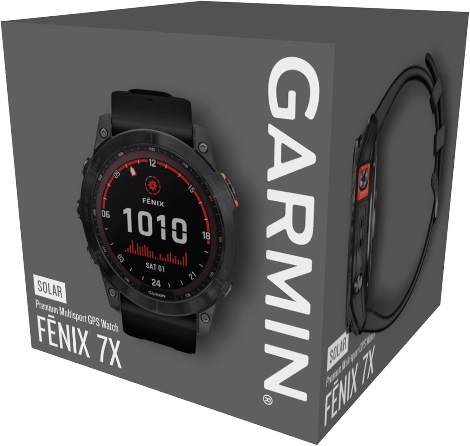 Garmin fēnix 7X SOLAR (51 mm), Large Multisport GPS Smartwatch, Solar Charging,Advanced Health and Training Features,Touchscreen and Buttons,Ultratough Design Features,Up to 37 days battery life