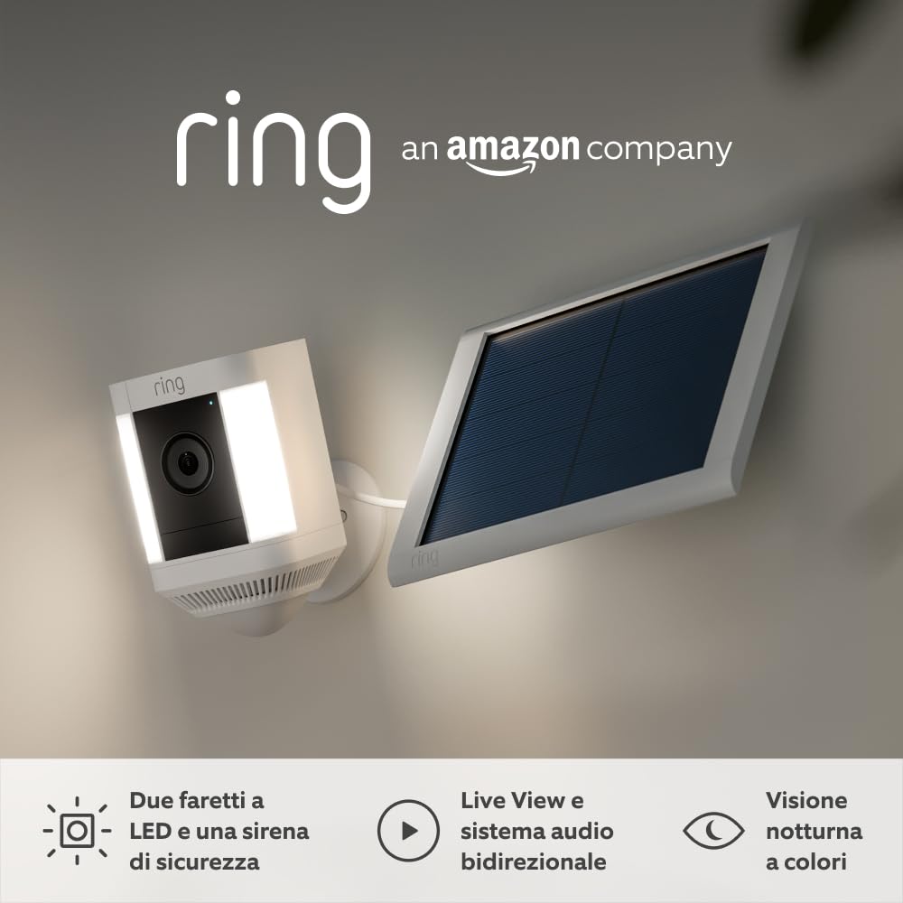 Ring Spotlight Cam Plus | DIY Outdoor Security Camera with Two-Way Audio | Ring Home: 30-Day Free Trial | 3 Cameras