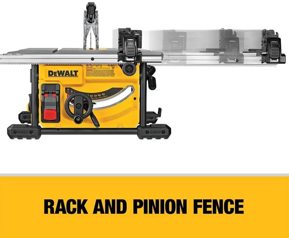 DEWALT Portable Table Saw with Stand, 8-1/4 inch, up to 48-Degree Angle Cuts (DWE7485WS)