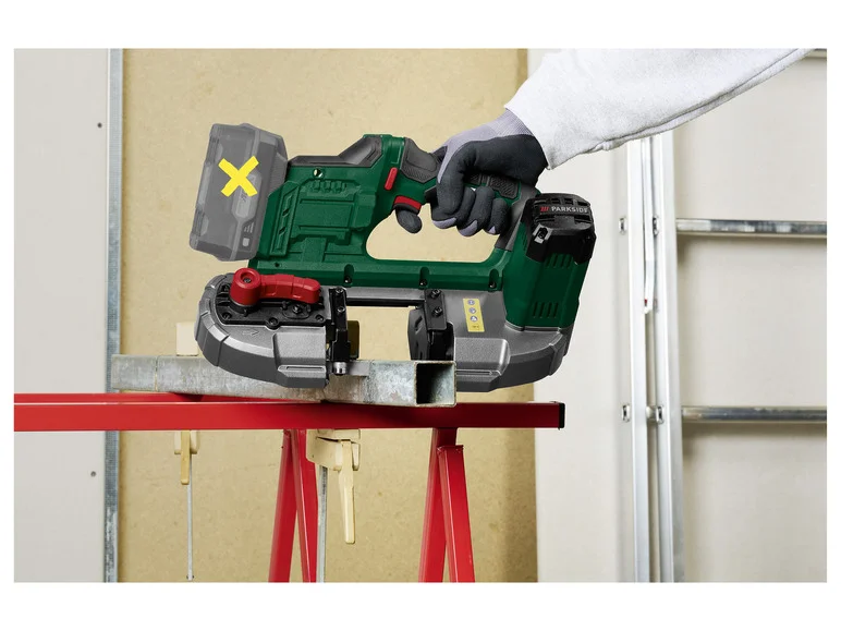 PARKSIDE Scie à ruban sans fil PMBA 20-Li B2, 20 V