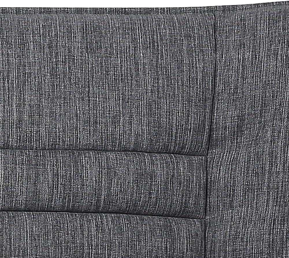 AC Design Furniture Jasper Sofa Bed W: 196 x H: 91 x D: 96 cm, Dark Grey/Black, Fabric/Metal