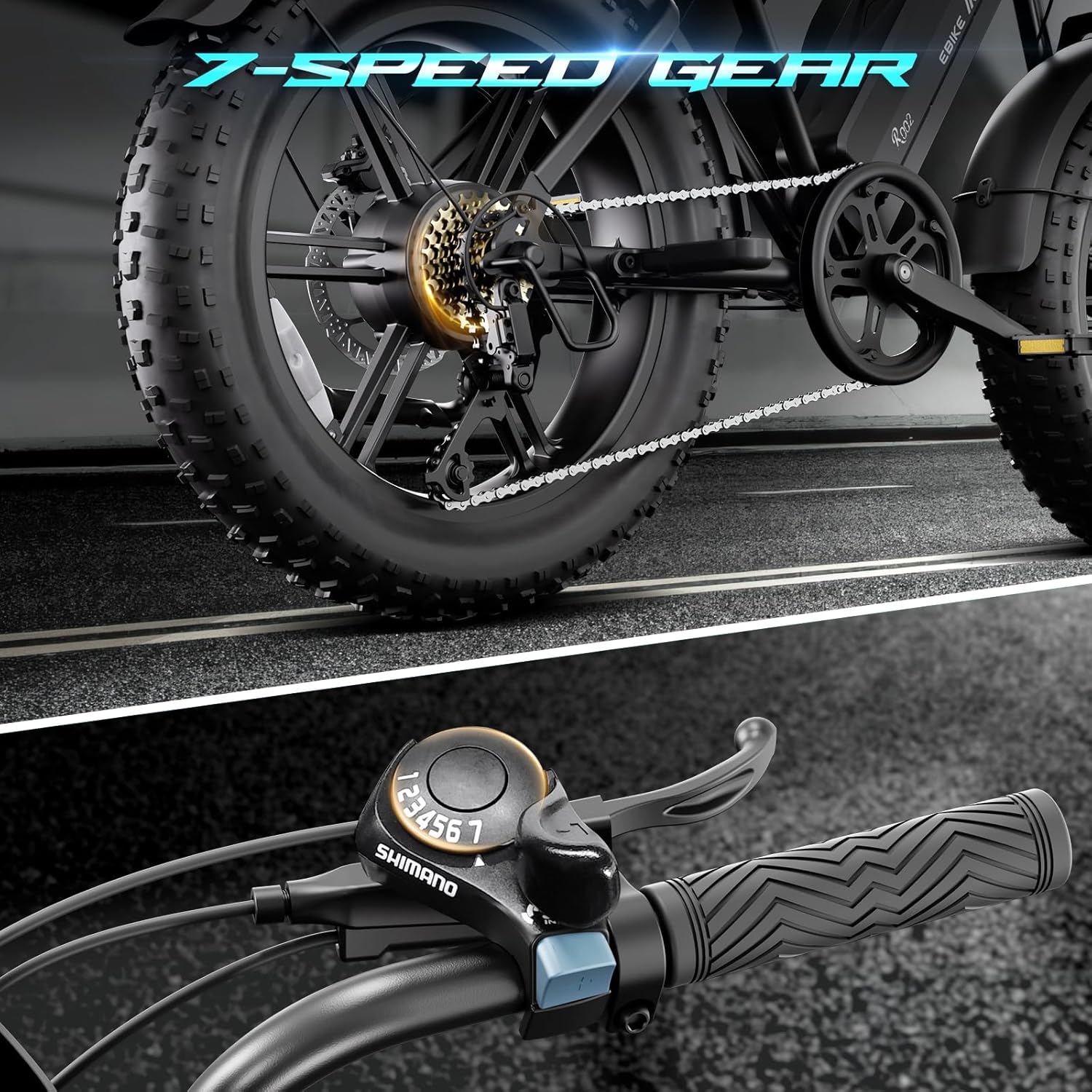 TST Electric Bike for Adults,750W-1500 W Peak Brushless Motor Fat Tire E Bike,48 V Removable Larger Battery,Electric Mountain Bike,with Hydraulic Suspension and 7-Speed E-Bike