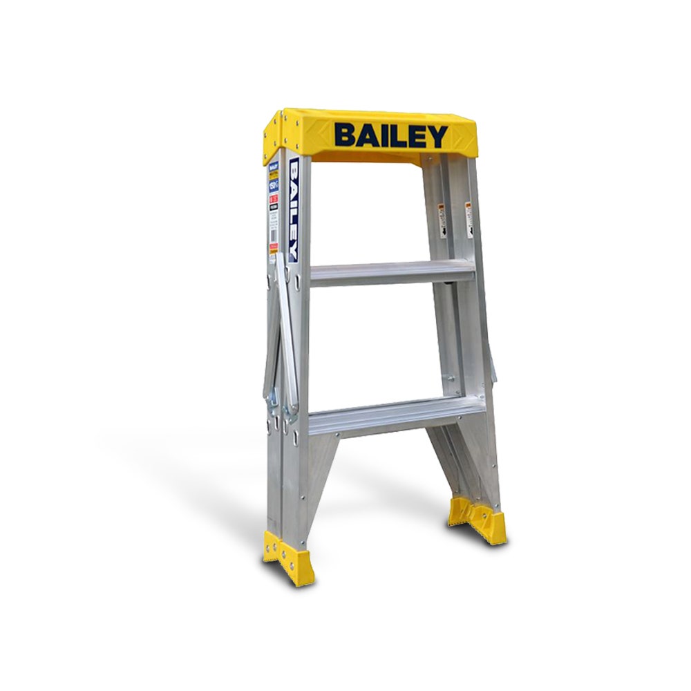 BAILEY 0.9m 150kg 3 Step Pro Aluminium Double Sided Big Top Ladder FS13966
