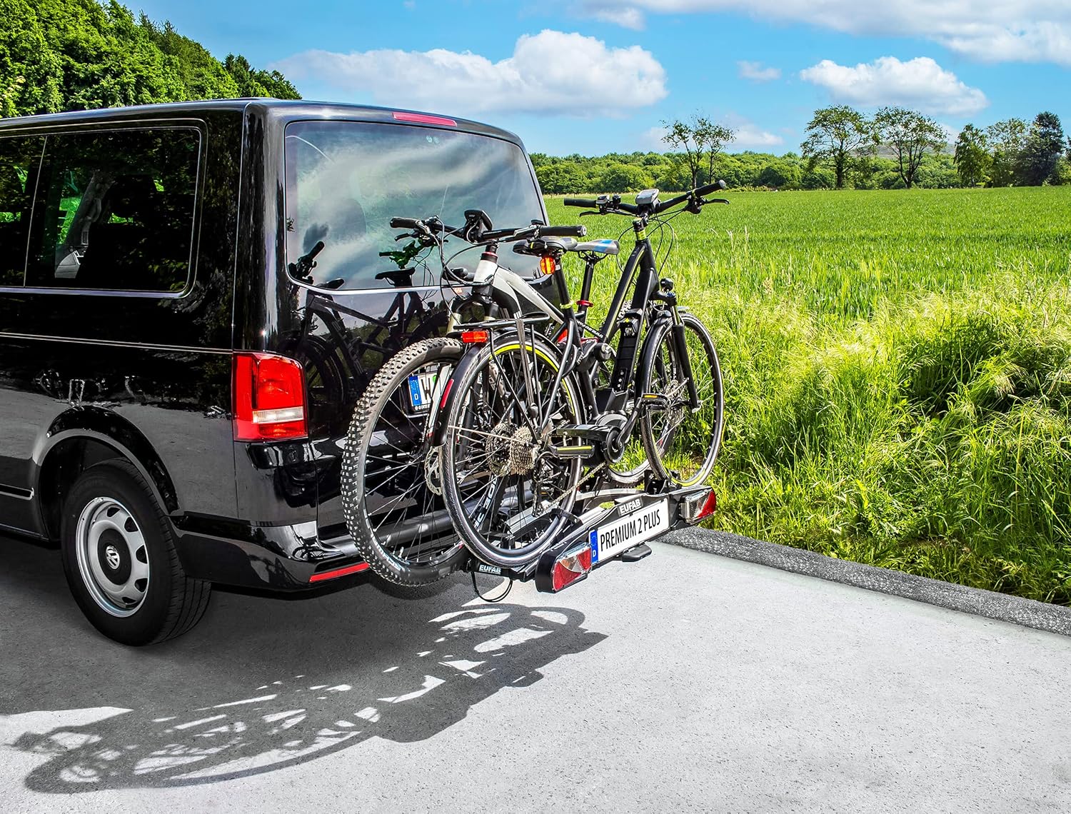 EUFAB 11523 premium II rear carrier for tow bar attachment