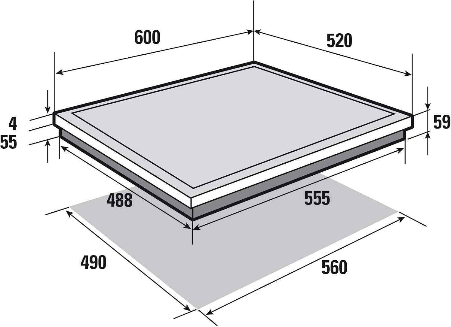 Sauter - SPI4360B - Plaque Induction - Table de Cuisson Encastrable - Noir - 3 Foyers - 7200W - Dimensions Encastrement : 56x49cm - Grand Foyer 28 cm et 14 Positions Cuissons - Fabriqué en France