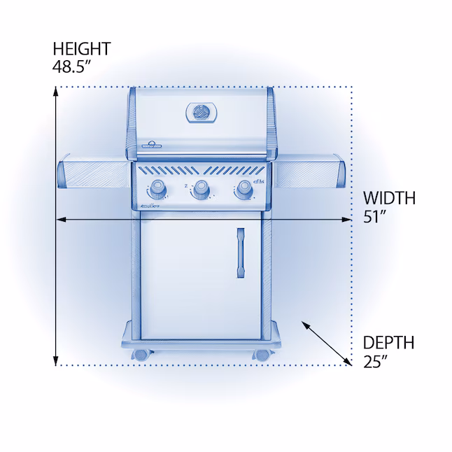 Napoleon Rogue 3-Burner Propane Gas Grill with Range Side Burner in Black