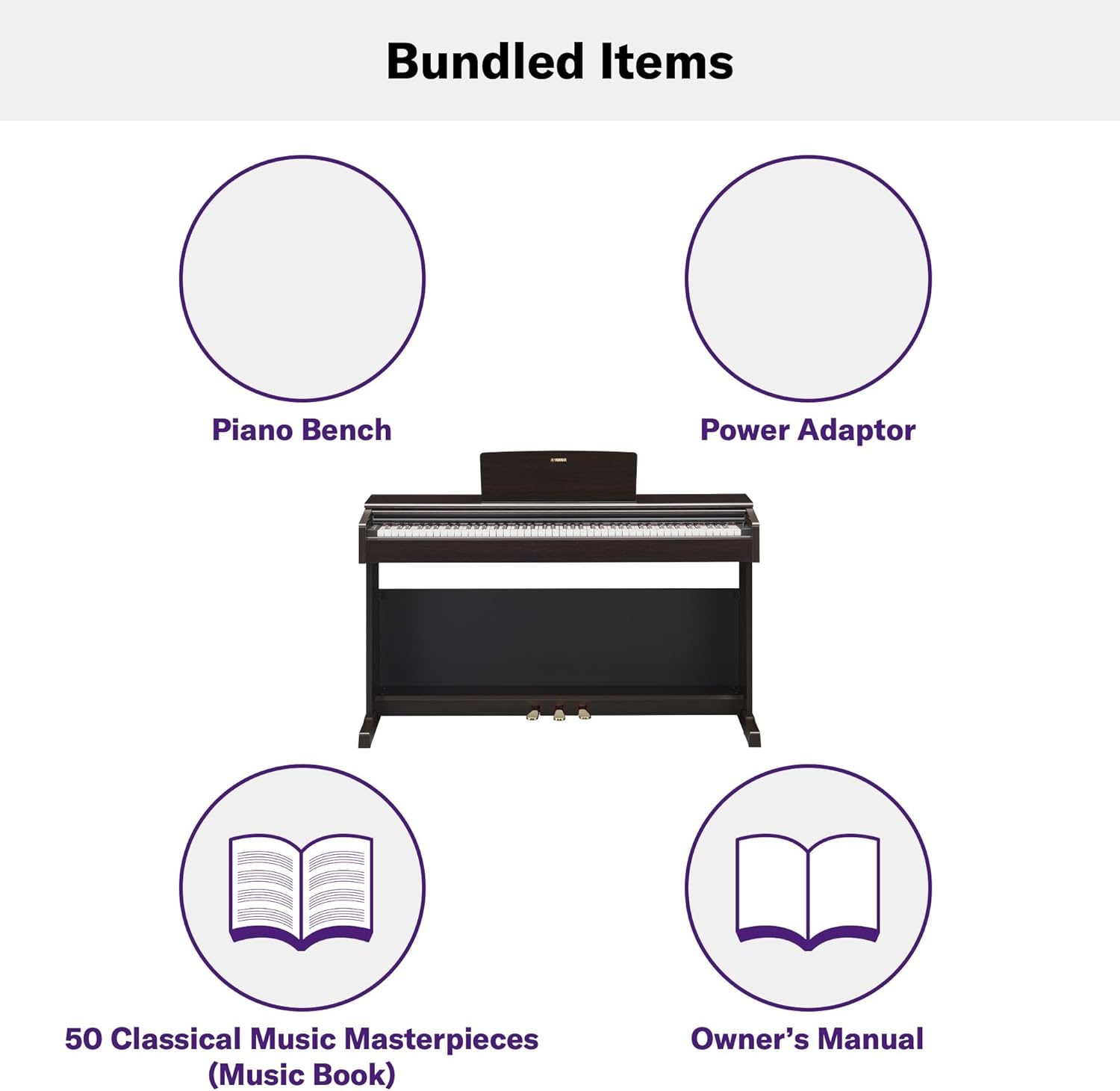 Yamaha ARIUS YDP-145 Digital Piano, Classic and Elegant Digital Piano for Beginners and Hobby Players