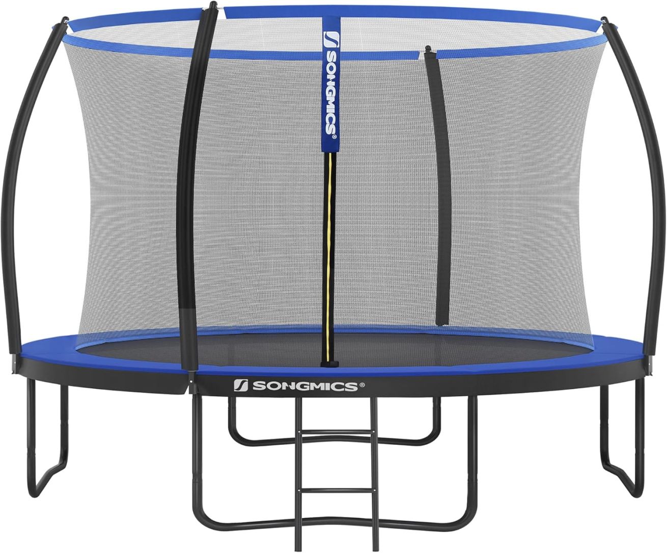 SONGMICS Outdoor Trampoline Ø 366 cm, Round Garden Trampoline for Children with Safety Net, Edge Cover, Ladder and Padded Poles