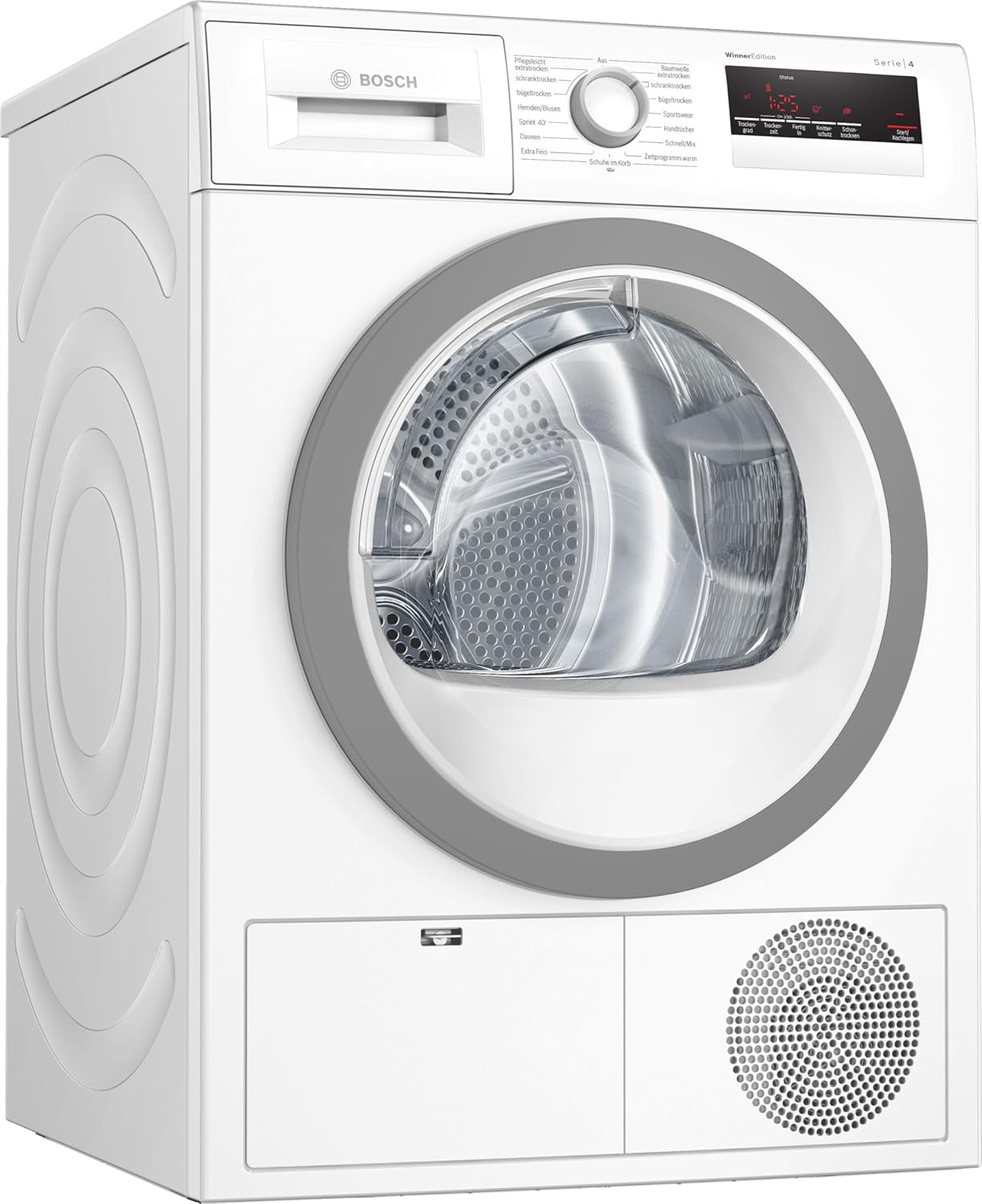 Bosch Series 4 WTH85VWIN Heat Pump Dryer for 8 kg of Laundry, A++, 236 kWh/Year, AutoDry, Anti Vibration Design, Sensitive Drying System, Environmentally Friendly Coolant, White [Energy Class A++]
