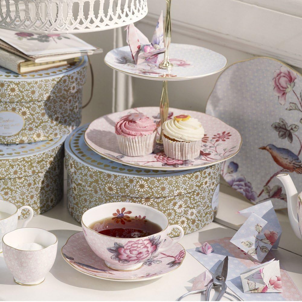 Wedgwood Cuckoo 3 Tiered Cake Stand, Multicolor, 36.2 x 27.8 x 30.6 cm