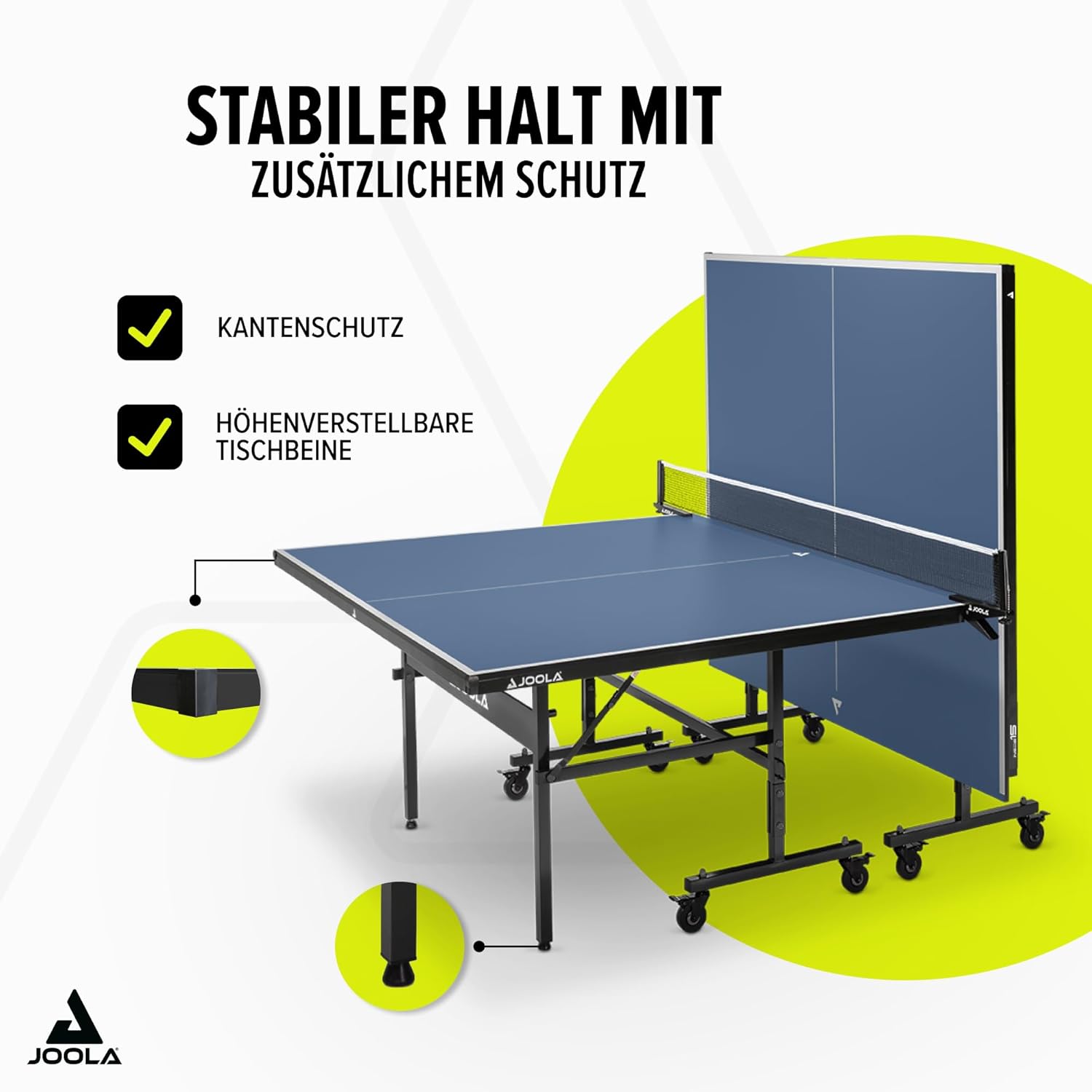 JOOLA Indoor Table Tennis Table Foldable - Quick Assembly - Includes Table Tennis Net, 274 x 152.5 x 76 cm