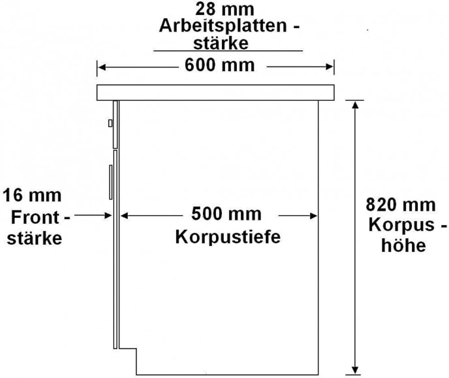 Küche Dave 240 cm Kitchenette / Kitchen Block Variably Adjustable Oak Sonoma Truffle