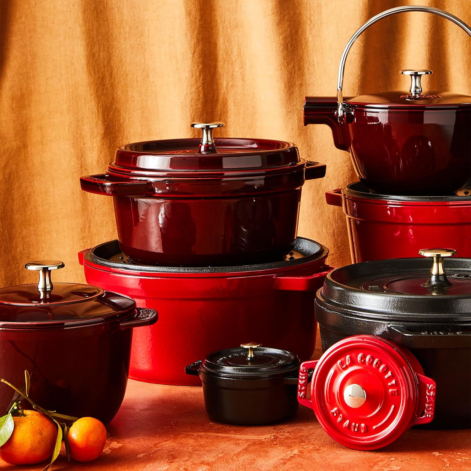 Staub 4-Quart Round Casserole 4-quart cherry