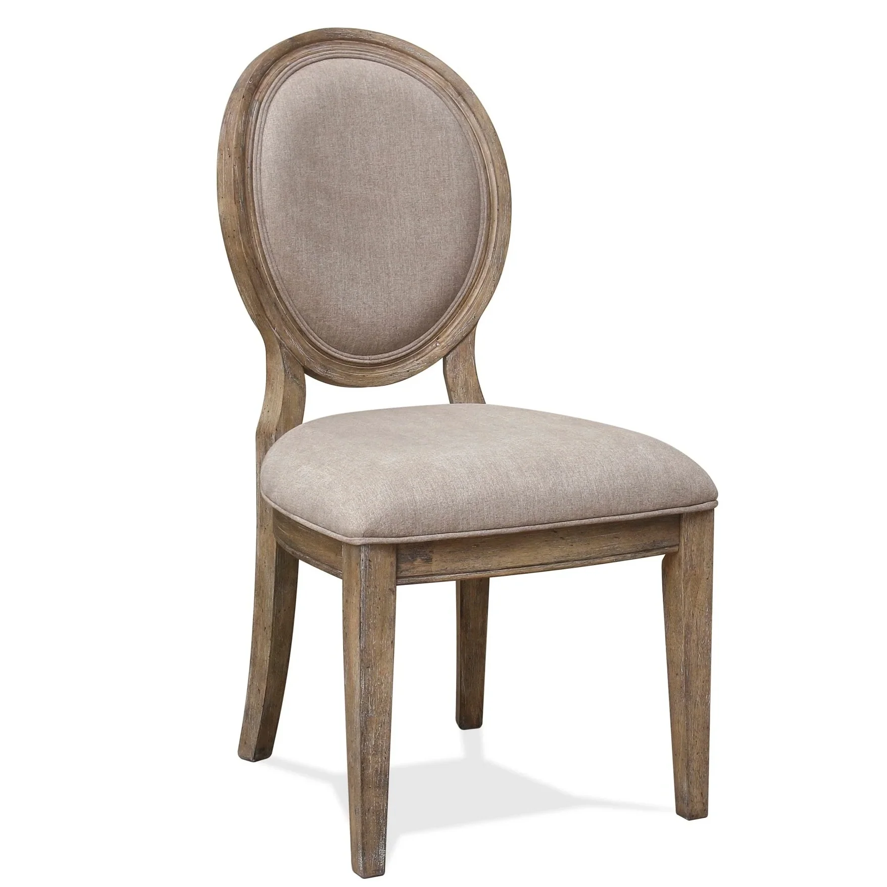 Caleb 5pc Dining Set (55 Round Dining Table +4 Upholstered Flagstaff Chairs)