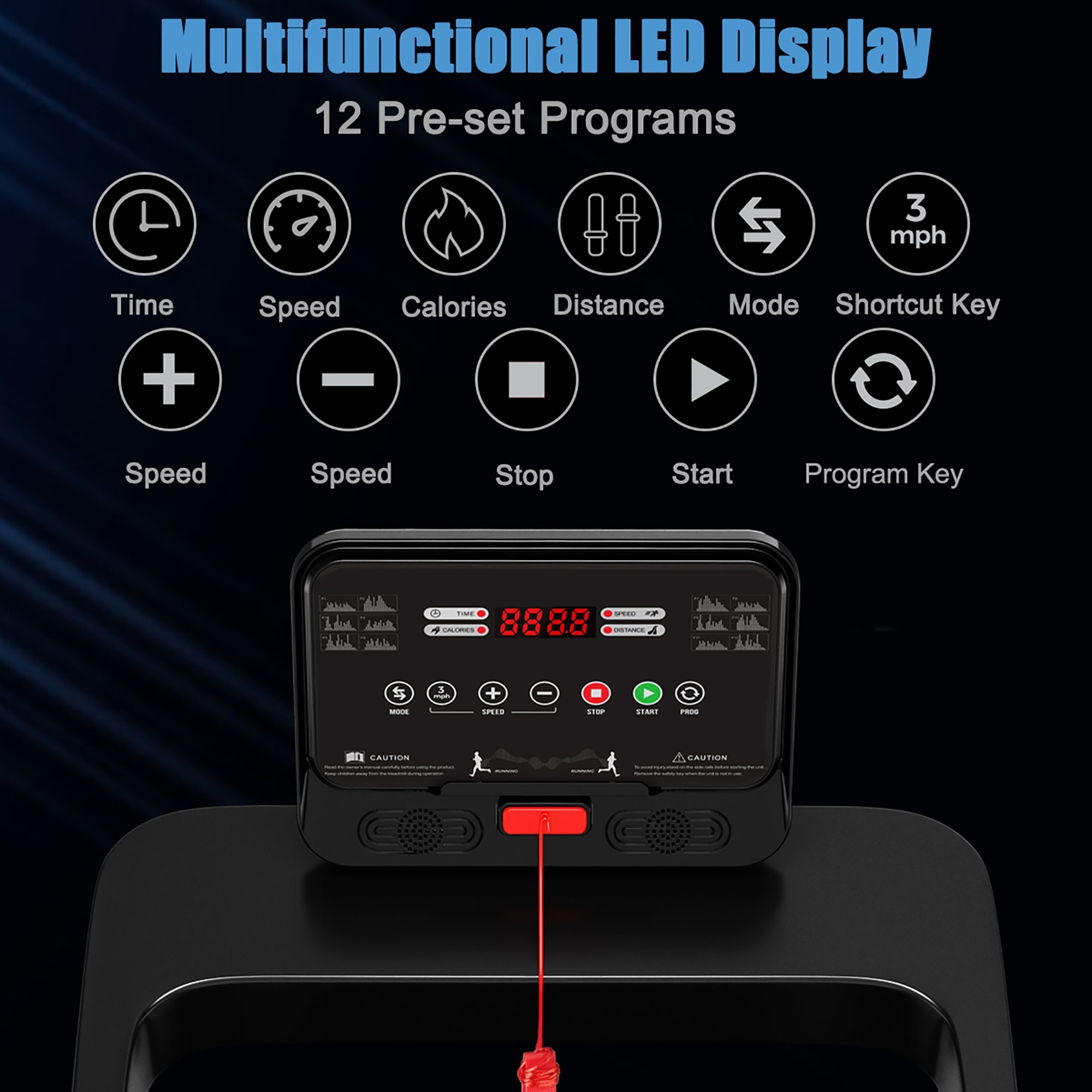 SuperFit 2.25HP Electric Treadmill Running Machine w/App Control for