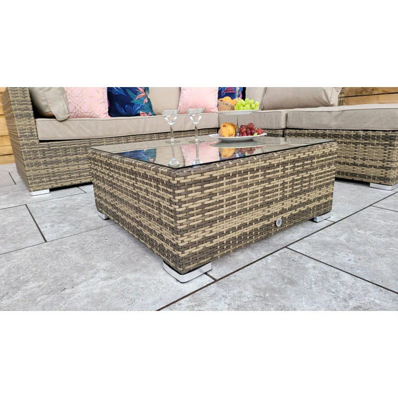 Margaret Wicker 5 - Person Garden Lounge Set with Cushions