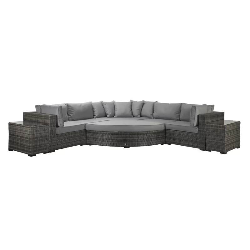 Berniss Wicker 8 - Person Garden Lounge Set with Cushions