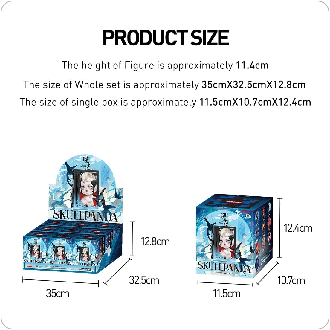 POP MART SKULLPANDA The Mirage Series Figures Pop d’Action Figurines Anime de Jouet Figure à Collectionner Cadeaux Créatifs 1PC